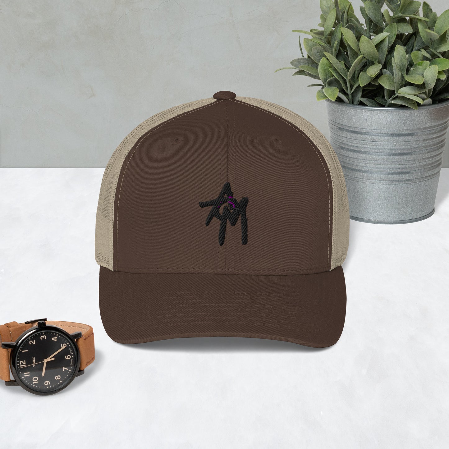 AoM Trucker Cap Black Logo