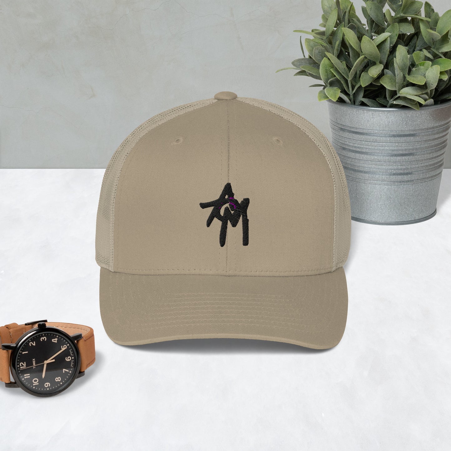 AoM Trucker Cap Black Logo